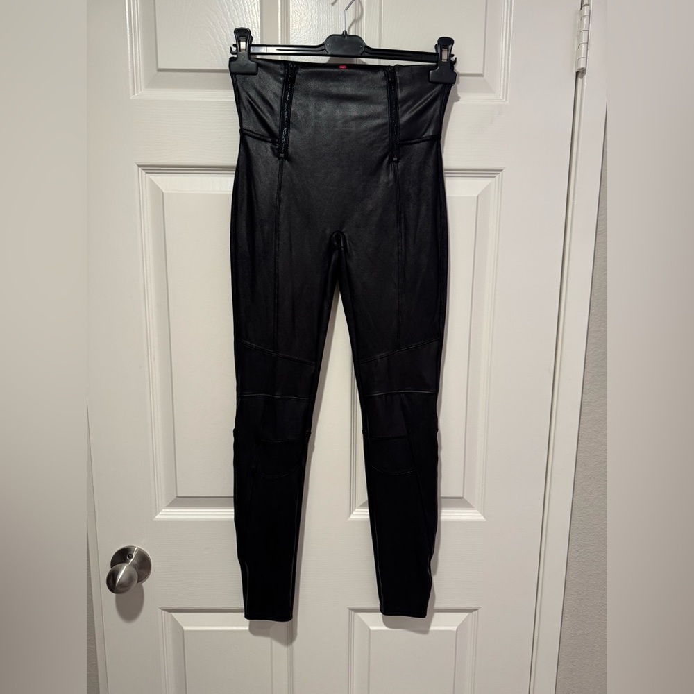 SPANX Faux Leather Black Leggings